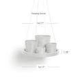 thumbnail image 4 of Ecopots Modern Recycled Plastic Hanging Flower Pot Planter Saucer, Blue Grey, 14", 4 of 4