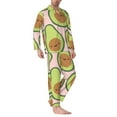 thumbnail image 3 of Bingfone Men'S Pajama Set 2 Piece Loungewear Pjs, Long Sleeve With Pajama Pants-Cute Avocado, 3 of 9