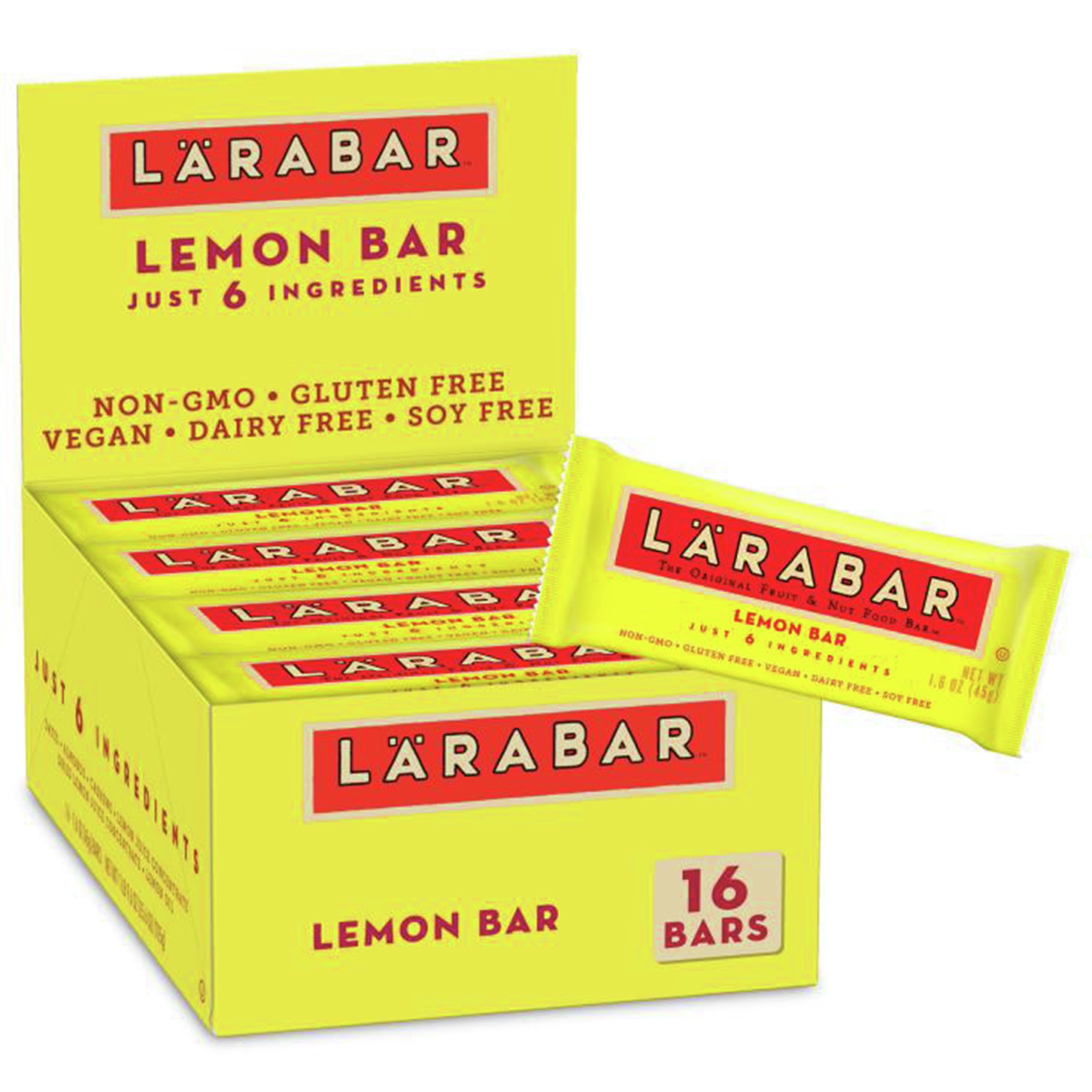 Larabar, Fruit & Nut Bar, Lemon, Gluten Free, Vegan, 1.6 oz Bars 16 ct
