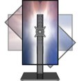 thumbnail image 1 of TEMOGU-Single Monitor Stand Freestanding 27-43 Inch Monitor Arm Curved Screen Monitor Mount Tempered Glass Base Adjustable Motion Tilt -15° to 10° Swivel ±45° Rotation 360° Weight Capacity 77lbs HT05, 1 of 4