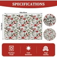 thumbnail image 3 of Christmas Place Mats Set of 6 Red Berries Christmas Tree Leaves Table Mat Holiday Home Kitchen Table Mat Decoration 12x18 Inch, 3 of 6