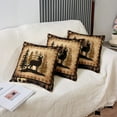 thumbnail image 4 of Cute Deer Throw Pillow Covers 18"x18" Set of 2 Soft for Girls Boys Kids Deer Hunting Throw Pillowcases Room Bear Paw Print Tree Pattern Pillow Cases Cushion Covers Exotic Style Brown Cushion Cases, 4 of 6