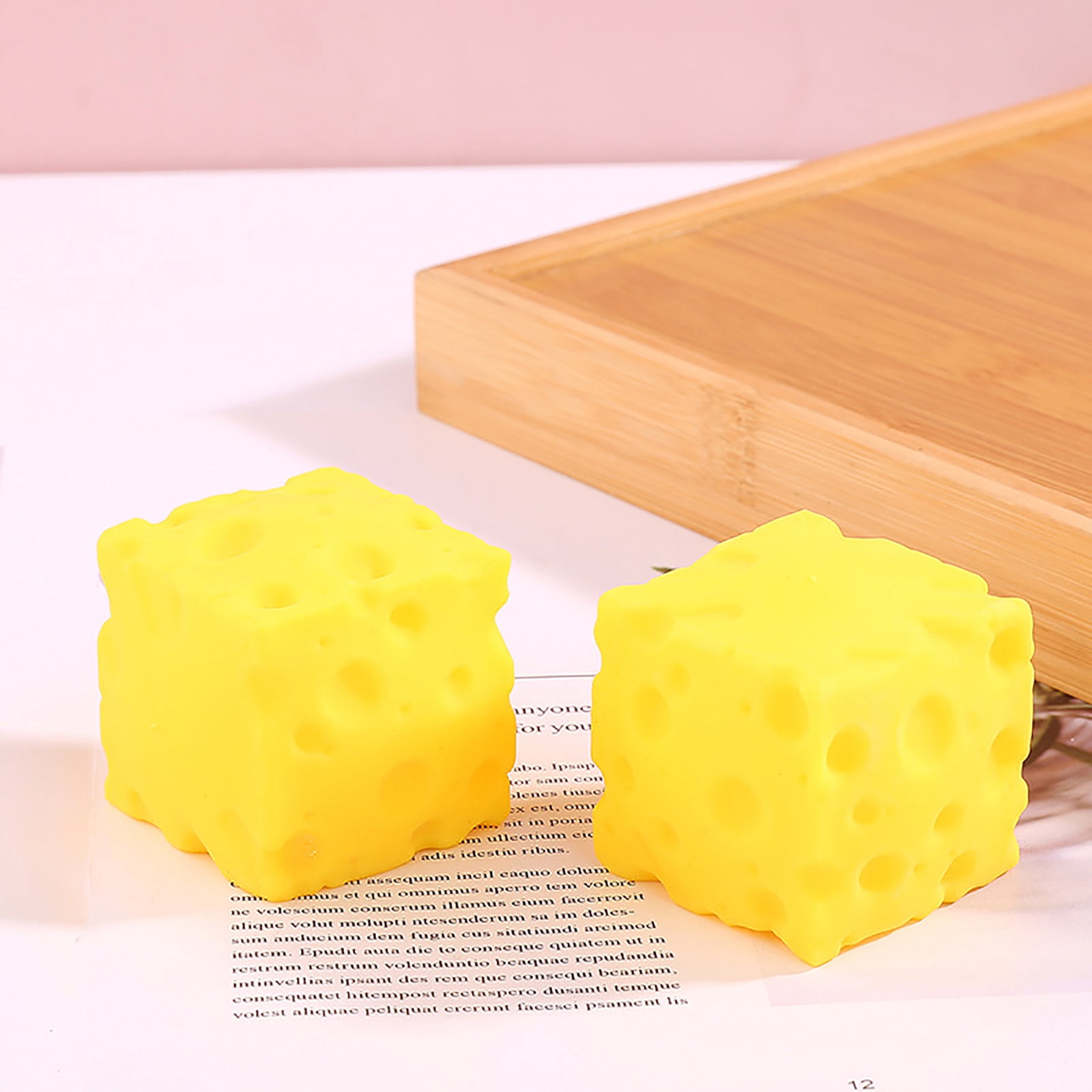 Squishy,Yellow Cheese Squeeze,Soft Novelty, Rebounding Sensory,Help for Relax,Focus, Sensory