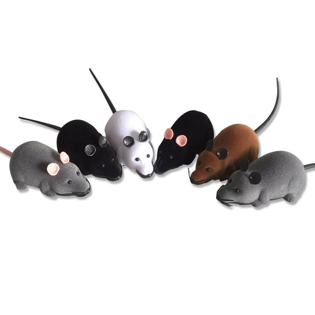 Rata de control remoto electrónico, juguete de controlador inalámbrico, juguete de ratón RC para gatos y perros