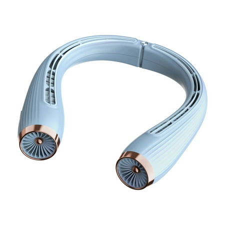 

Clearance Portable NeckFan Hands Free Bladeless Fan Personal Fan 3 Speeds Adjustment Headphone Design Rechargeable USB Powered NeckFan For Outdoor Indoor
