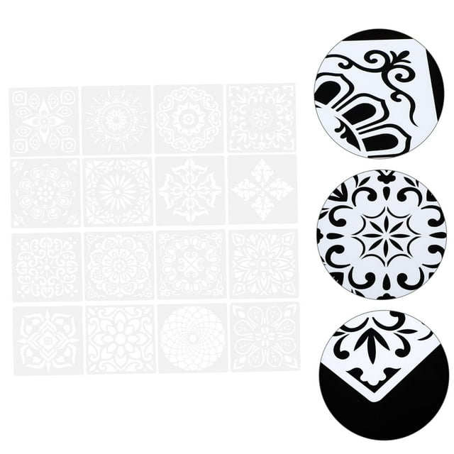 Plantillas de mandala, paquete de 48 plantillas de pintura de puntos de mandala para proyectos de arte rupestre de bricolaje en decoración de muebles de madera