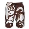 thumbnail image 3 of Balery Vintage Husky Dog Traje de Baño Estilo Hawaiano para Hombre, Shorts de Secado Rápido con Bolsillos-X-Large, 3 of 6