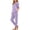 Purple, variant on Girls Jogger Set Sport 2 Piece Set Short Sleeve T Shirt and Sweatpants Soft Matching Casual Outfit Purple 9-10Years