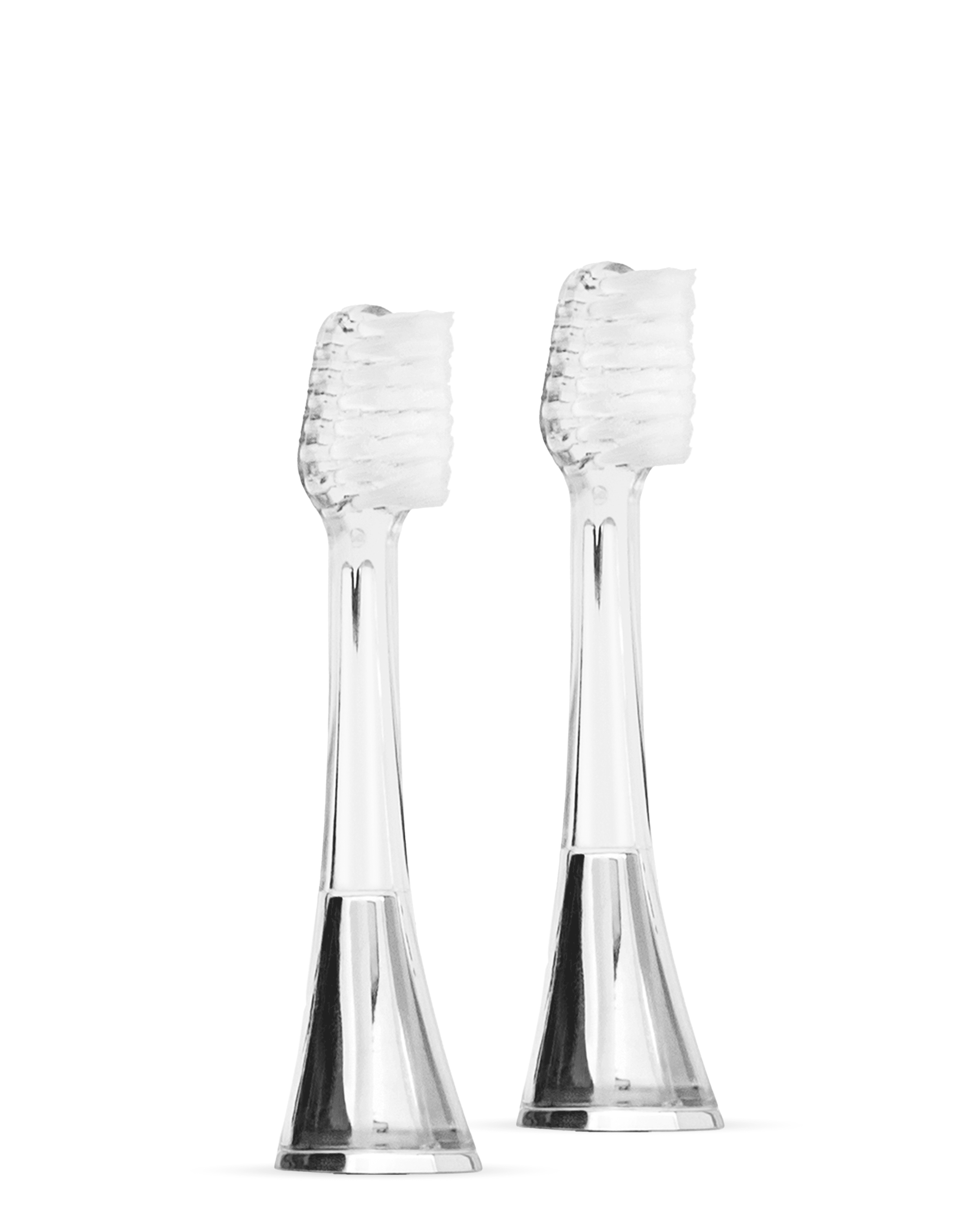 Supersmile Replacement Brush Heads for Zina45 Sonic Pulse Electric Toothbrush, Silver (Pack of 2)