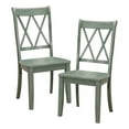 thumbnail image 3 of Lexicon Janina Contemporary Wood Dining Room Side Chair in Teal (Set of 2), 3 of 4
