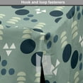 thumbnail image 4 of Geometric Dog Crate Cover, Pattern of Circles and Triangles, Easy to Use Pet Kennel Cover Small Dogs Puppies Kittens, 7 Sizes, Pale Green Dark Teal, by Ambesonne, 4 of 6