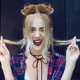 thumbnail image 3 of MasteelfCA 2Pcs Fake Bun Claw Chignons Hair Bun Hairpieces Straight Hair Buns Extensions, 3 of 7