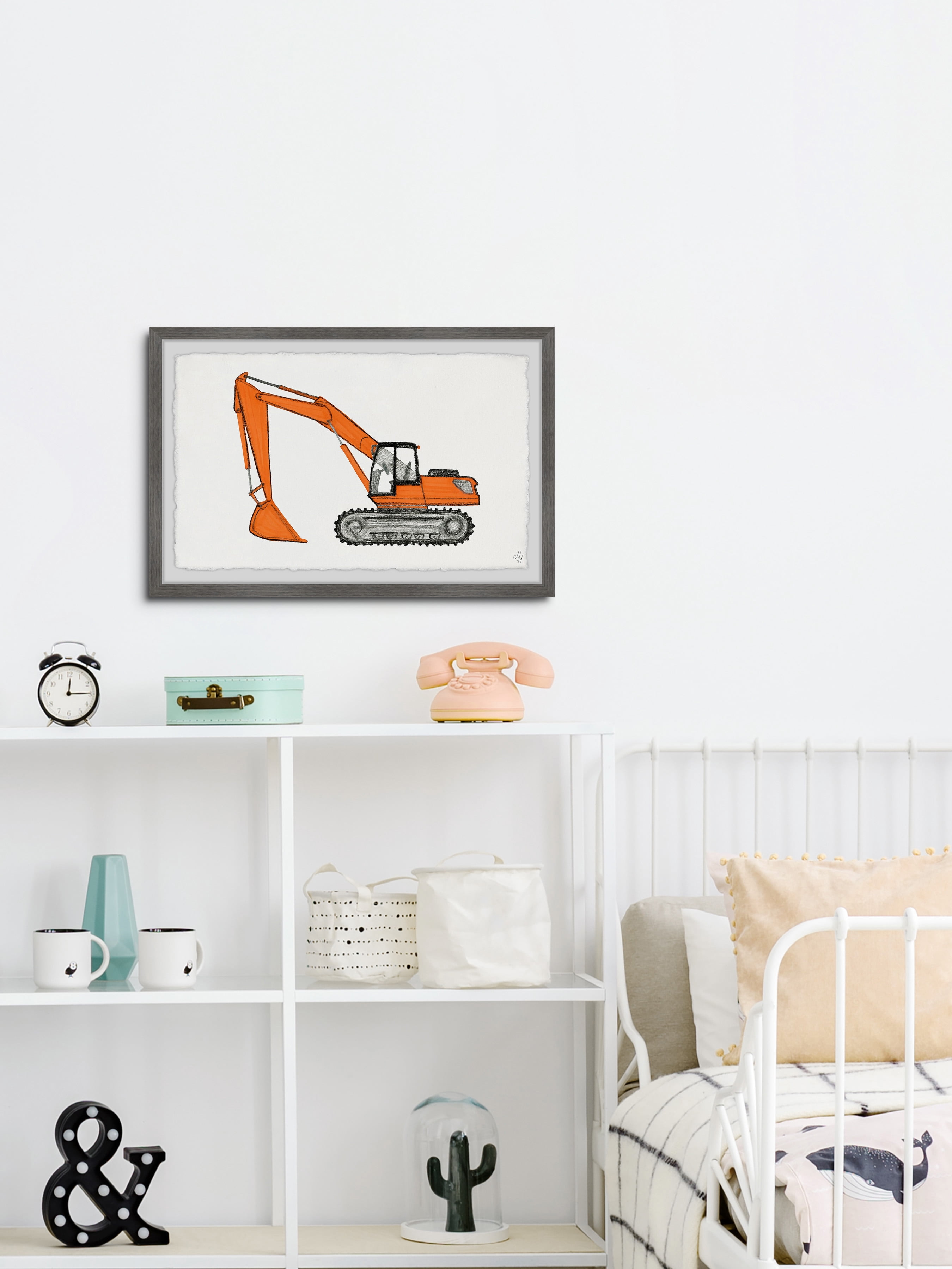 Marmont Hill Excavator Truck Framed Wall Art