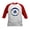 Red/White, variant on CafePress - Blue Evil Eye With Gold Accents Baseball Jersey - Kids Cotton Baseball Jersey, 3/4 Sleeve Shirt