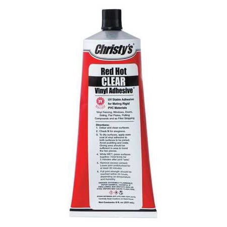 - CHRISTY'S 34664 Vinyl/PVC Adhesive, Clear, 8 oz.