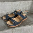 thumbnail image 5 of Jsaierl Orthopedic Sandals for Women Dressy Summer, Wide Stripe Shoes Lightweight Beach Roman Sandals Casual Shoes Size 9.5, 5 of 6