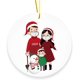 thumbnail image 1 of Adorno de Navidad 2020-Santa Claus entregando regalos, decoración de fiesta de Navidad conjunto de decoración de árbol de Navidad JFHHH pequeña, 1 of 5
