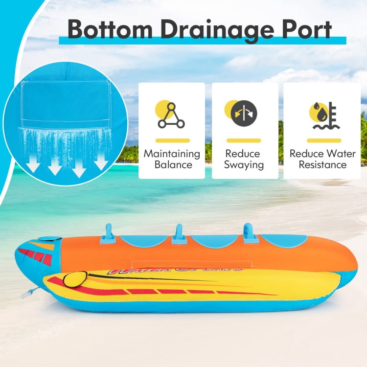 OnlineGymShop CB24275 Inflatable Boat for 3 people