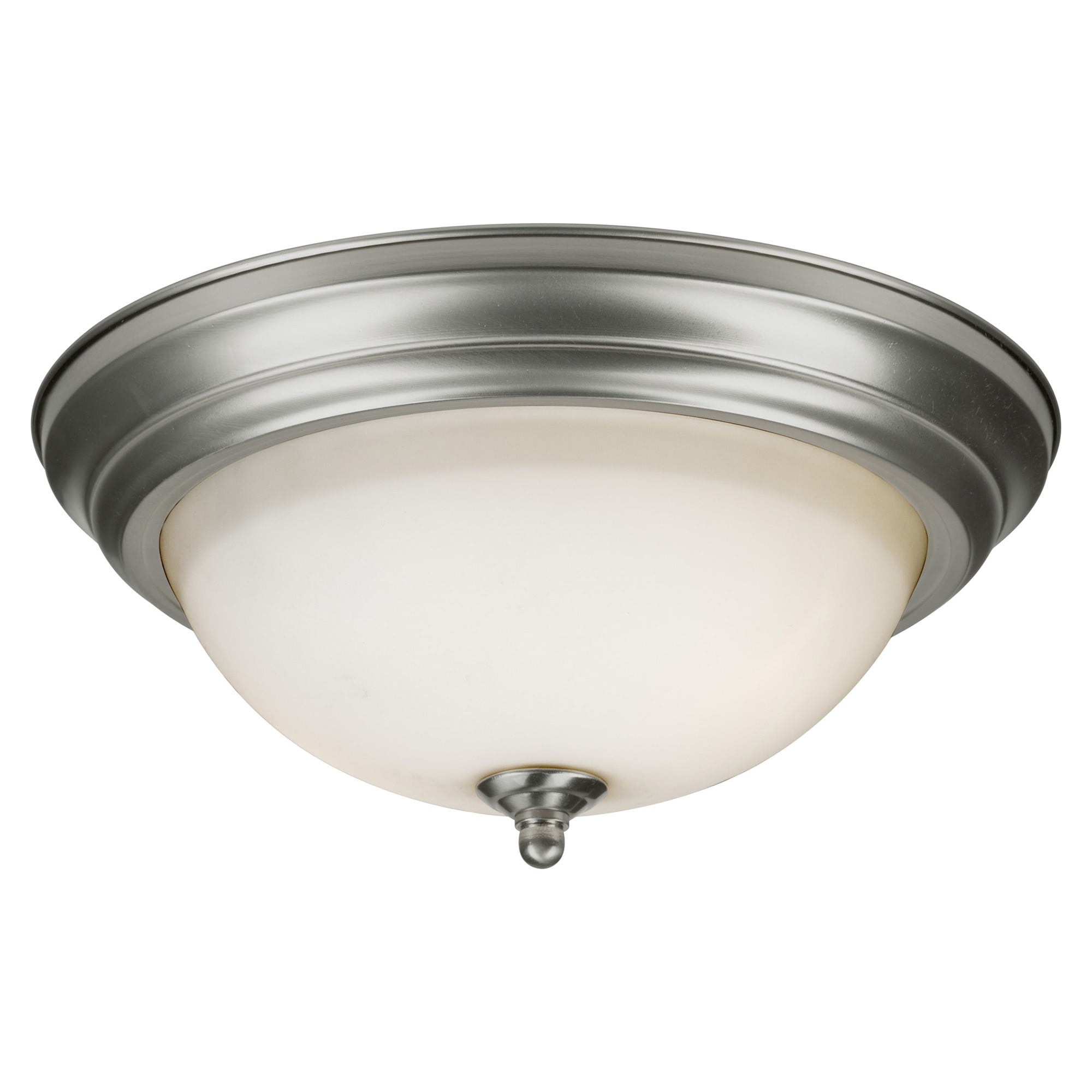 Forte Lighting 602902 Brushed Nickel 2 Light 14" Wide Flush Mount Bowl