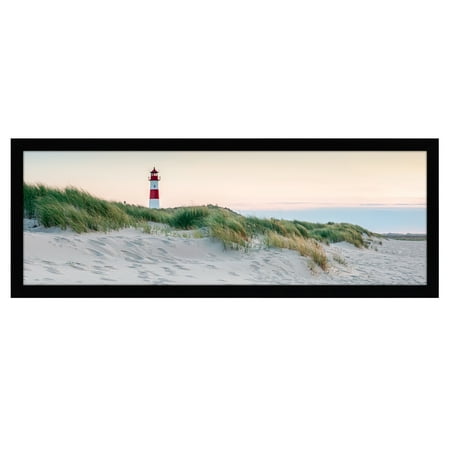 Americanflat 8x24 Picture Frame in Black - Composite Wood with Shatter Resistant Glass - Horizontal and Vertical Formats for Wall