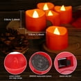 thumbnail image 3 of LED Tealight Candles Red Color Timer Battery Operated Flameless Smokeless Flickering Flashing Effect 12 PCS/Set with Decorative Fake Rose Petals, 3 of 8