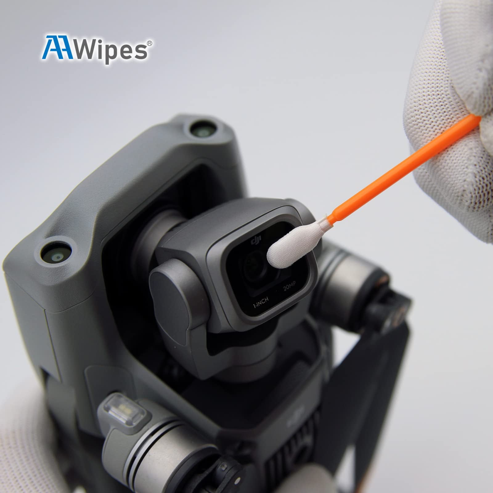 AAwipes 4" Cleaning Swabs (Bulk Pack 1000pcs, Orange, Length/Swab Head Width=100 mm/6.8 mm) Knitted Polyester Cleanroom Foam Cleaning Swab Stick (A7147A-1000)