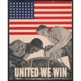 thumbnail image 2 of Howard Liberman 12x14 Gold Ornate Wood Frame and Double Matted Museum Art Print Titled - United We Win. War Manpower Commission, Washington, D.C. (1943), 2 of 4