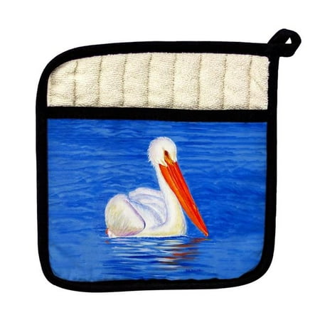 

Betsy Drake PT1131 White Pelican Portrait Pot Holder