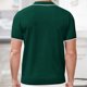 thumbnail image 4 of Camisas de Vestido para Hombre de Manga Corta Viscosa 1/4 Cremallera, Camiseta de Punto Casual con Rayas Y Cuello de Giro para la Oficina, el Golf Y el Uso de Negocios, 4 of 8