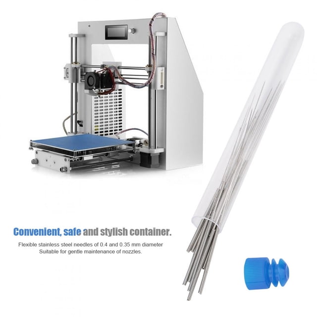Revía de Limpieza de la Toquera del Kit de Limpieza de Boquilla, 5 piezas seguras 0.4 mm + 5pcs 0.35 mm de alta antiestaticidad para la impresora 3d jubilación las mermeladas