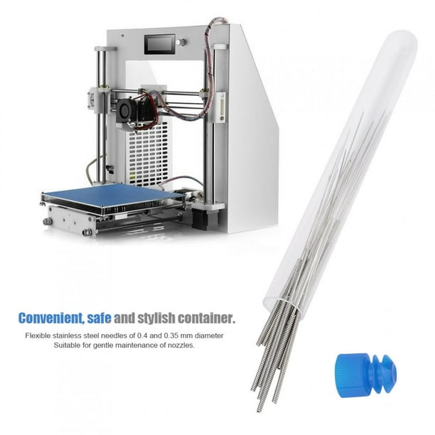 Revía de Limpieza de la Toquera del Kit de Limpieza de Boquilla, 5 piezas seguras 0.4 mm + 5pcs 0.35 mm de alta antiestaticidad para la impresora 3d jubilación las mermeladas