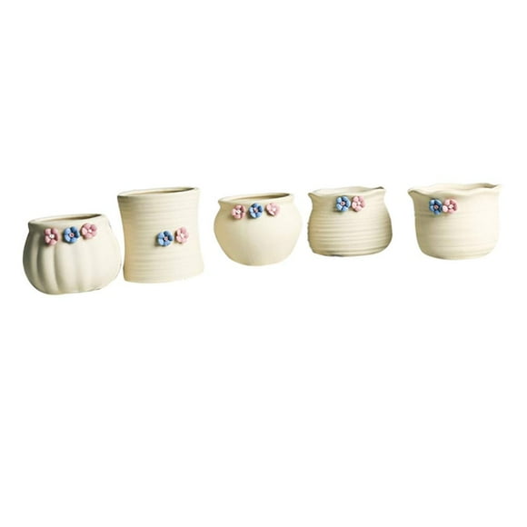 Cabilock 5pcs astetic Room Decor Mini pots for Plants Bonsai Pot Plant Decorations Ornaments Ceramic Basin Bonsai Orchid Pot Cactus Indoor pots for Plants Planter Small Pot Potted Plant