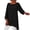 Noir, variante sur CHUANK T-Shirts pour Femmes Femmes Grande Taille Manches Longues Ourlet Irrégulier Blouse Ample en Lin Chemise Tunique d'Été pour Dames Hauts T-Shirts pour Femmes Noir + US:12-14