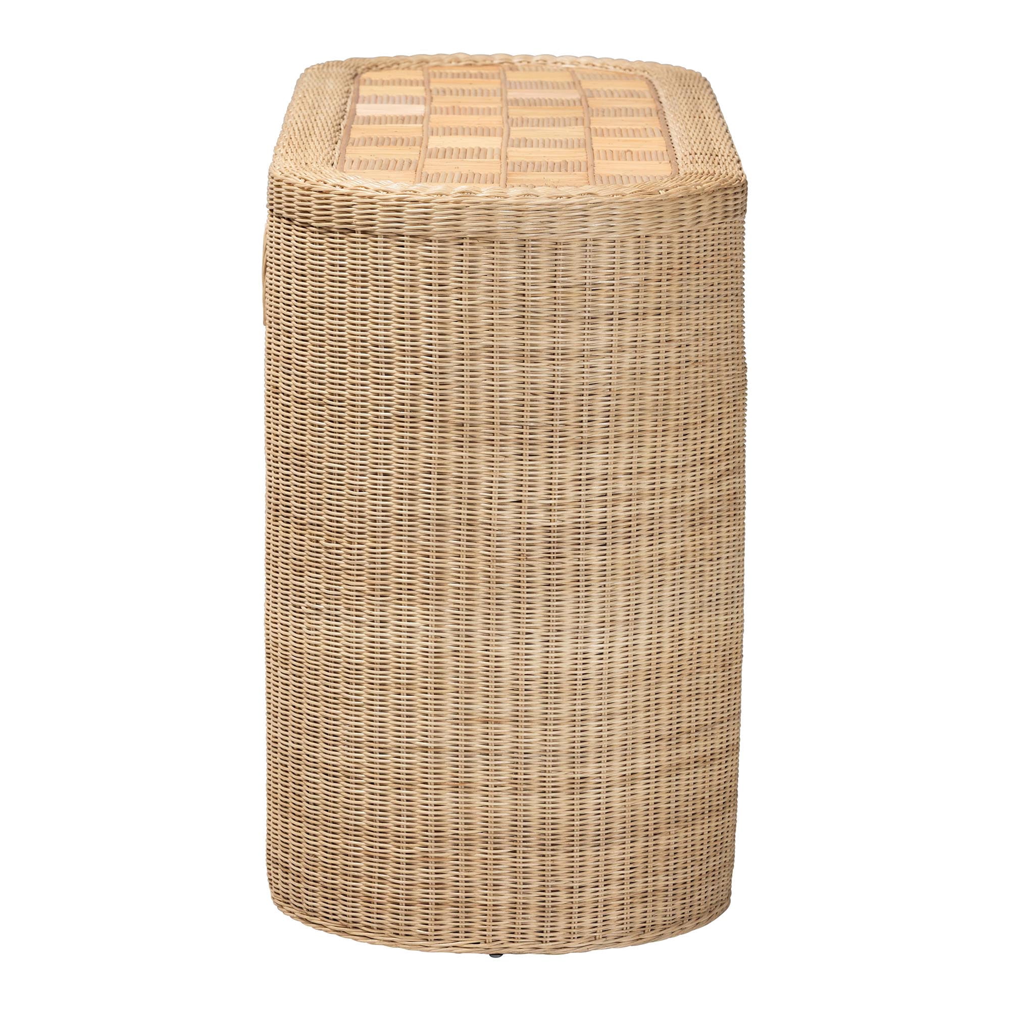 bali & pari Mimi Boho Console Table, 2-Drawer, Natural Rattan