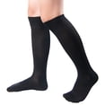 thumbnail image 4 of Y2Y2 Knee High 8-15 mmHg Graduated Compression Socks 3-Pack Men's Black, Shoe size 7-12, 4 of 6