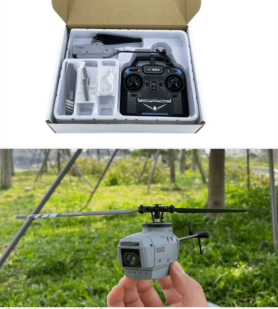 Roofworld RC Helicopter Drone For Adults C127 2.4G 4CH Brushless Helicopter Model Without Aileron Remote Control Aircraft