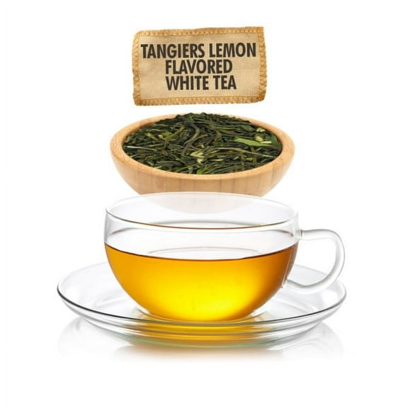 English Tea Tangiers Lemon Flavored White Tea - Loose Leaf - Sampler Size 1oz