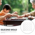 thumbnail image 3 of HOOWIFFY White Non-Stick Silicone Resin Checker Pieces Mold Set for Crafts, Recyclable Easy Casting Mold for Projects, 3 of 7