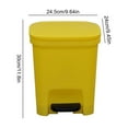 thumbnail image 3 of 10L Gallon Trash Can Plastic Step On Kitchen Trash Can Yellow, 3 of 6