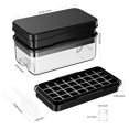 thumbnail image 2 of Bandeja para cubitos de hielo PHINOX con tapa y papelera, 64 unidades, sin BPA, negra, 2 of 7