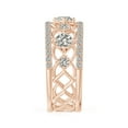 thumbnail image 3 of ANGARA Natural Inspired Graduated Diamond Anniversary Band in 14K Rose Gold for Women (Size-3.8mm| Color-K| Clarity-I3) | April Birthstone, Anniversary, Jewelry Gift for Women | Natural Diamond Ring, 3 of 9