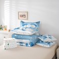 thumbnail image 6 of Manfei Kawaii Christmas Snowman 7-Piece Twin Bedding Sets,Merry Xmas Bedding Comforter Set,White Blue Sheet Sets For Kids,Microfiber Bedroom Decor Reversible, 6 of 8
