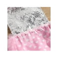 thumbnail image 6 of Qiylii 2 Pcs Baby Girl Heart Romper, Low Cut Sequin Tops Shorts Headband, 6 of 9