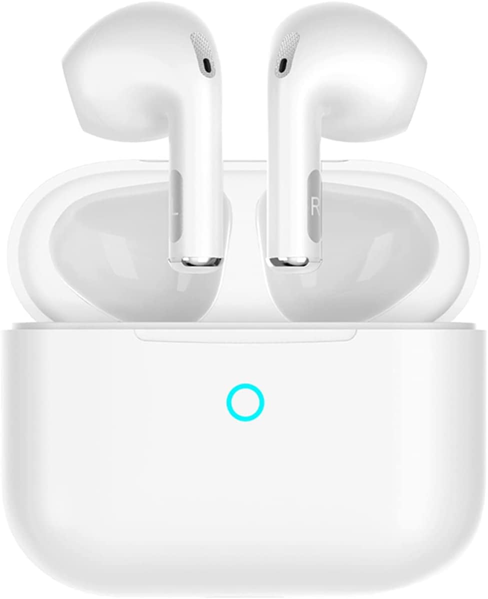 Wireless Earbuds, Bluetooth Earbuds Environmental Noise Cancellation 4 Mic Call Noise Cancelling Mini Earbuds, Bluetooth 5.3 Light Weight Deep Bass Headphones for Work