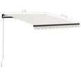 thumbnail image 4 of vidaXL Manual Retractable Awning with LED 300x250 cm Cream, 4 of 5