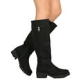 thumbnail image 2 of Nature Breeze FH64 Women Leatherette Knee High Lug Sole Zippered Riding Boot, 2 of 3