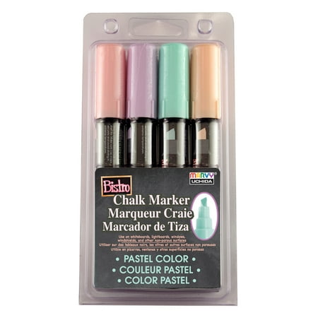 UPC: 0028617483221 | Marvy Uchida Bistro Chalk Marker Chisel Set/4 Pastel