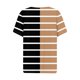thumbnail image 5 of Fiudx Camisas para Mujer Top/Camisa con Cuello En V y Manga Corta con Estampado de Rayas para Mujer, 5 of 5