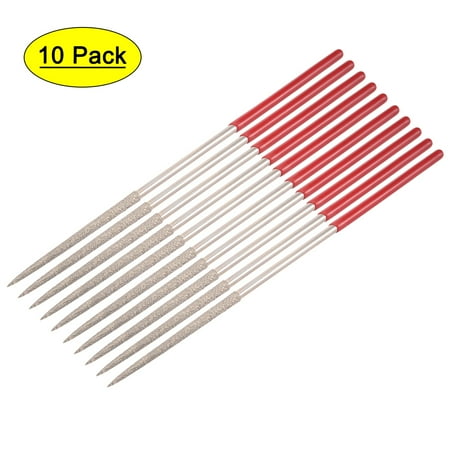 

10Pcs 3mmx140mm Round Diamond Needle File 150 Grit