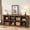 Brown, variant on TROPOW 8 Cube Organizer Bookcase, 62'' Long Low Farmhouse Storage Shelf, Rustic Wood Grain Finish Open Shelf Bookshelf for Entryway, Living Room, or Hallway